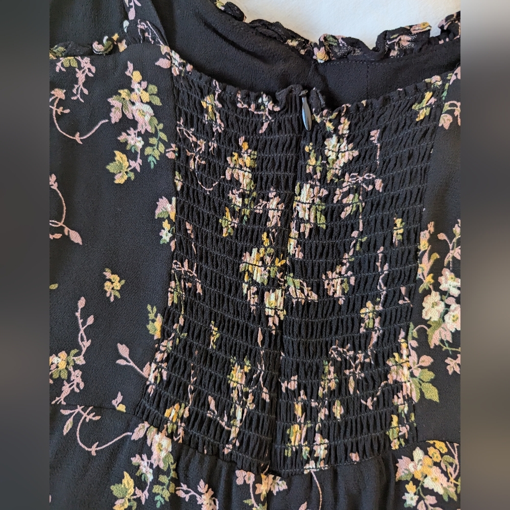 Reformation Christine Black Floral Mini Dress - Picture 7 of 8
